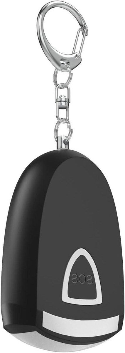Persoonlijk Alarm - Zelfverdediging Sleutelhanger - Noodsituatie Melder - 130dB Luid Geluid - 60 x 40 x 20 mm - Zwart