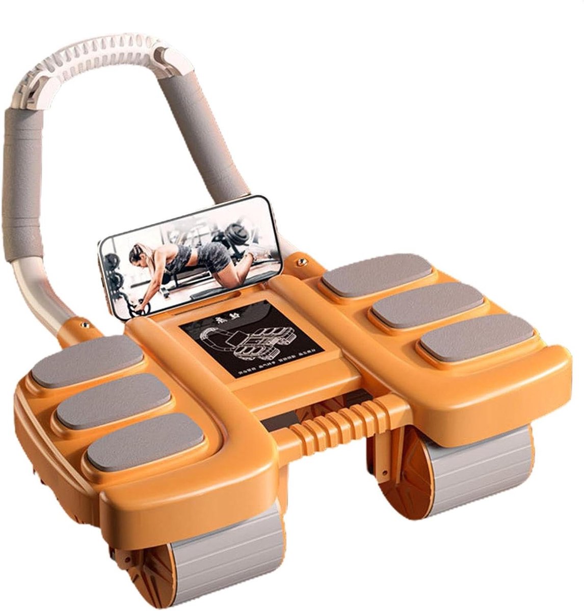 Buikspierroller - Ab Roller - Krachtopbouw - Automatische Rebound - 42x36x24 cm - Oranje