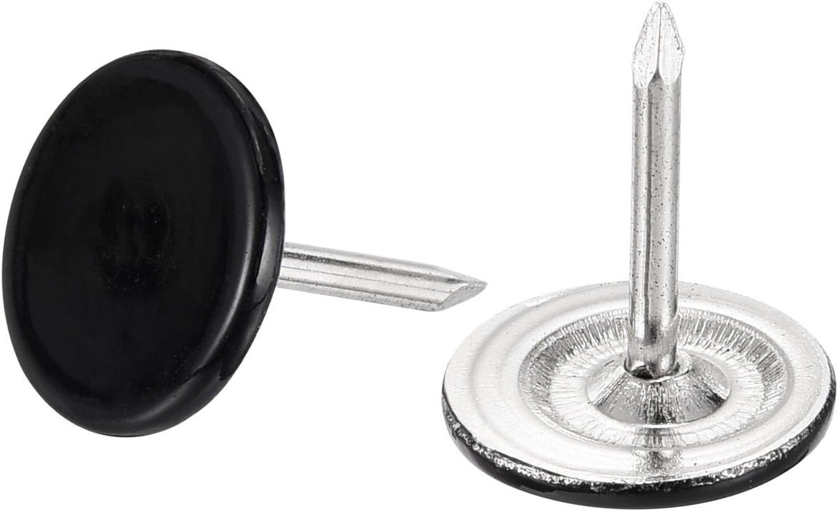 Decoratieve Meubelnagels - Kussennagels Duimnagels - Meubels Stofferen - Stevig Koolstofstaal - 60 Stuks - Zwart