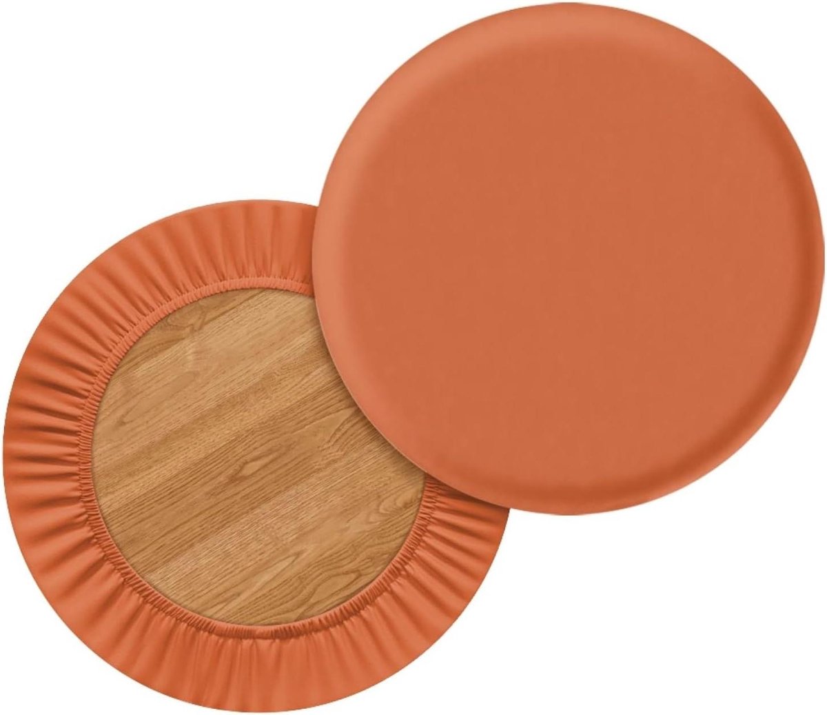 Krukhoezen Rond - Barkrukhoes Stoelhoes - Meubels Beschermen - Super Ademend - 356 cm - Donker Oranje