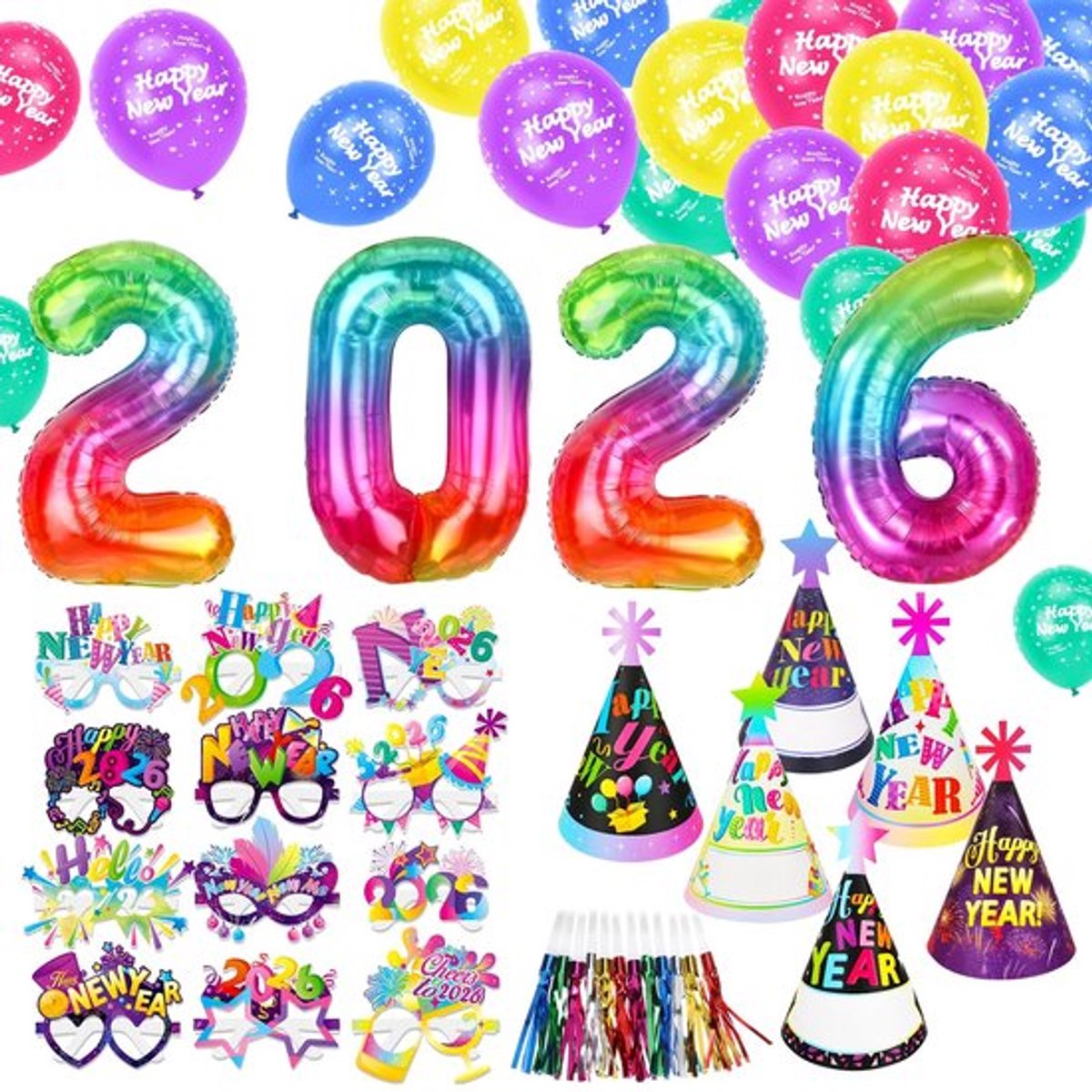 Oudejaarsdecoraties 2024 - Ballonnen - Diverse kleuren