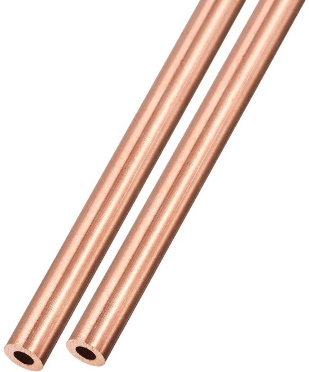 Aladdien - Koperen buis - 6 mm AD x 1,5 mm wand D - 300 mm L - 2