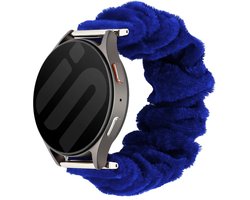 Strap-it Scrunchie Nylon bandje 20mm geschikt voor Samsung Galaxy Watch 7 (40/44mm) / Galaxy Watch 6 (Classic) / Galaxy Watch 5 (Pro) / Galaxy Watch 4 / Watch 3 / Watch FE / Polar Ignite 3-2 / Pacer / Unite / Huawei GT3 - GT2 (Blauw)