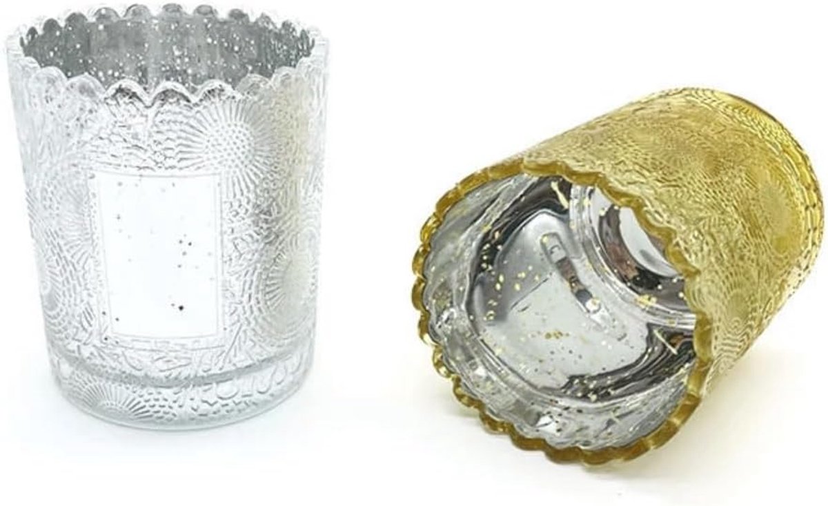 Pot/Kaars Houder (Zilver)