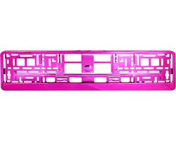 Kentekenplaathouder Auto - Nummerplaathouder Kentekenhouder - Auto Personaliseren - Universele Pasvorm - Standaard Formaat - Roze Glans