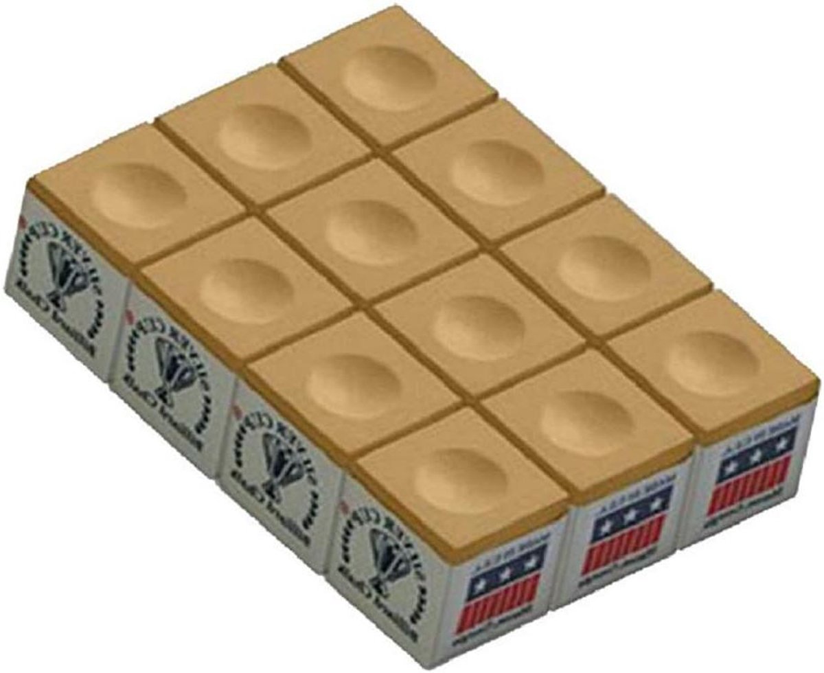 Billiard Chalk - Pool Chalk - Billiards Spelen - Matcht met Lakenkleur - 12 Stuks - Beige