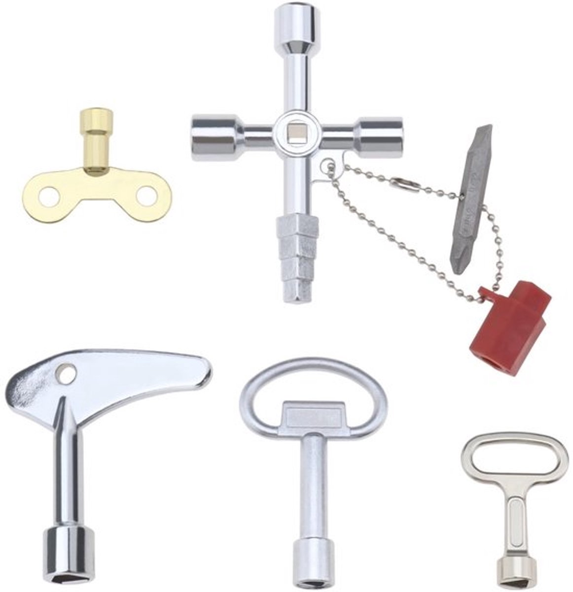 Dailygoody - Utility Key Set - 5-delige Sleutelset - Zinklegering