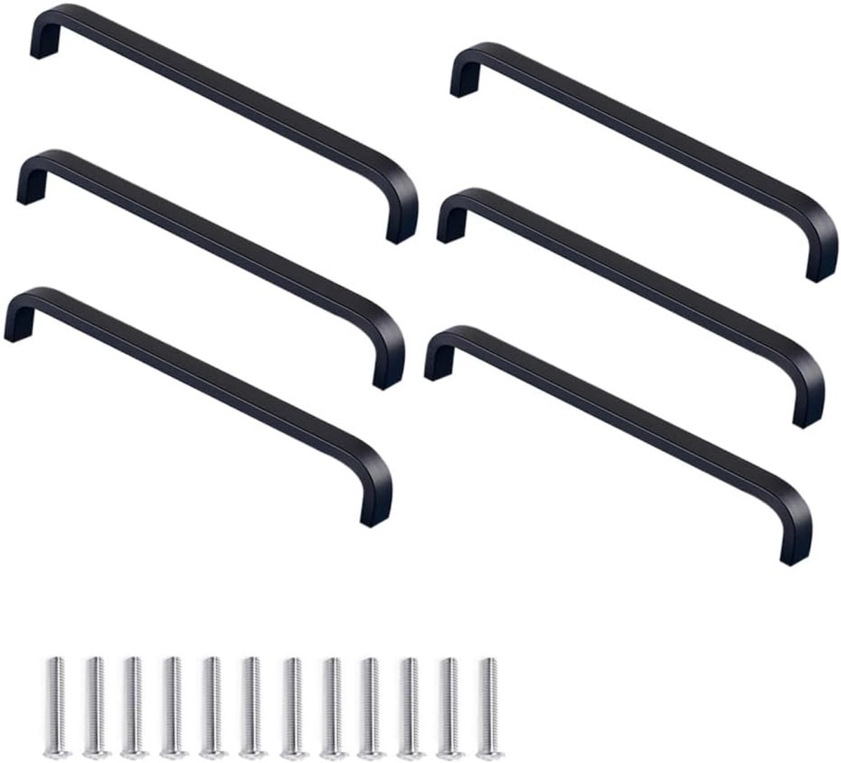 Aluminium Deurgrepen voor Keukenmeubels, Arch Shape, Zwart, 160mm Gatafstand, Modern Design en Duurzaam