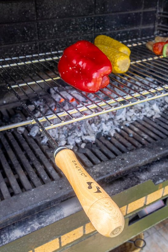 Universeel uitschuifbaar grillrek voor barbecue - zilver, 70 x 40 cm Barbecue van BBQStyle — afbeelding 3