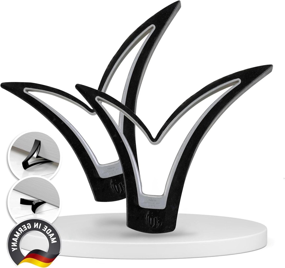 Deur Stopper - Deur Buffer - Deuren Op Hun Plek - Zacht Voor Deur - Set Van 2 - Zwart
