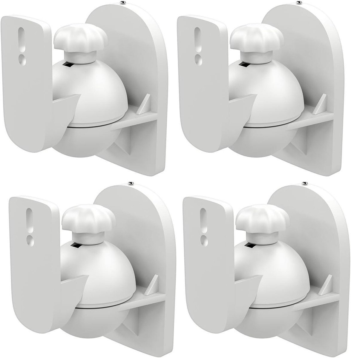 Luidspreker Muurbeugel - Boxen Houder - Home Audio - Draaibaar en Kantelbaar - Tot 35 Kg - Wit
