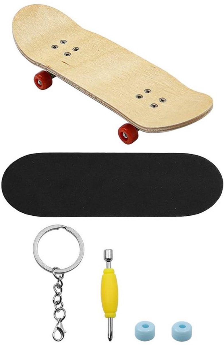 Dailygoody Pro-vingerbord Mini-vingerskateboard Druk Rood