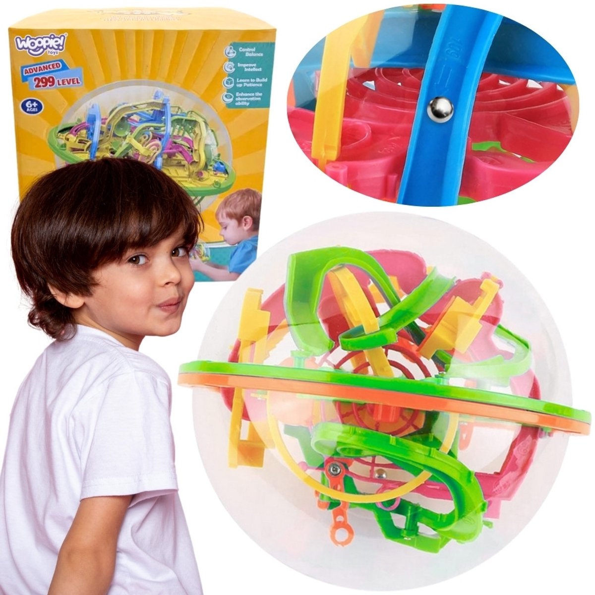 Woopie 3D Ball Maze 360 Logica en Arcadespel - UNI
