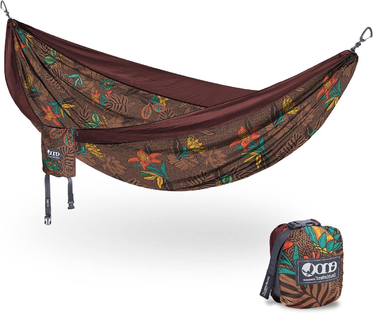 Dubbele Hangmat - Draagbare Tent - Buiten Ontspannen - Lichtgewicht Nylon - Tot 180 kg - Tropic Merlot