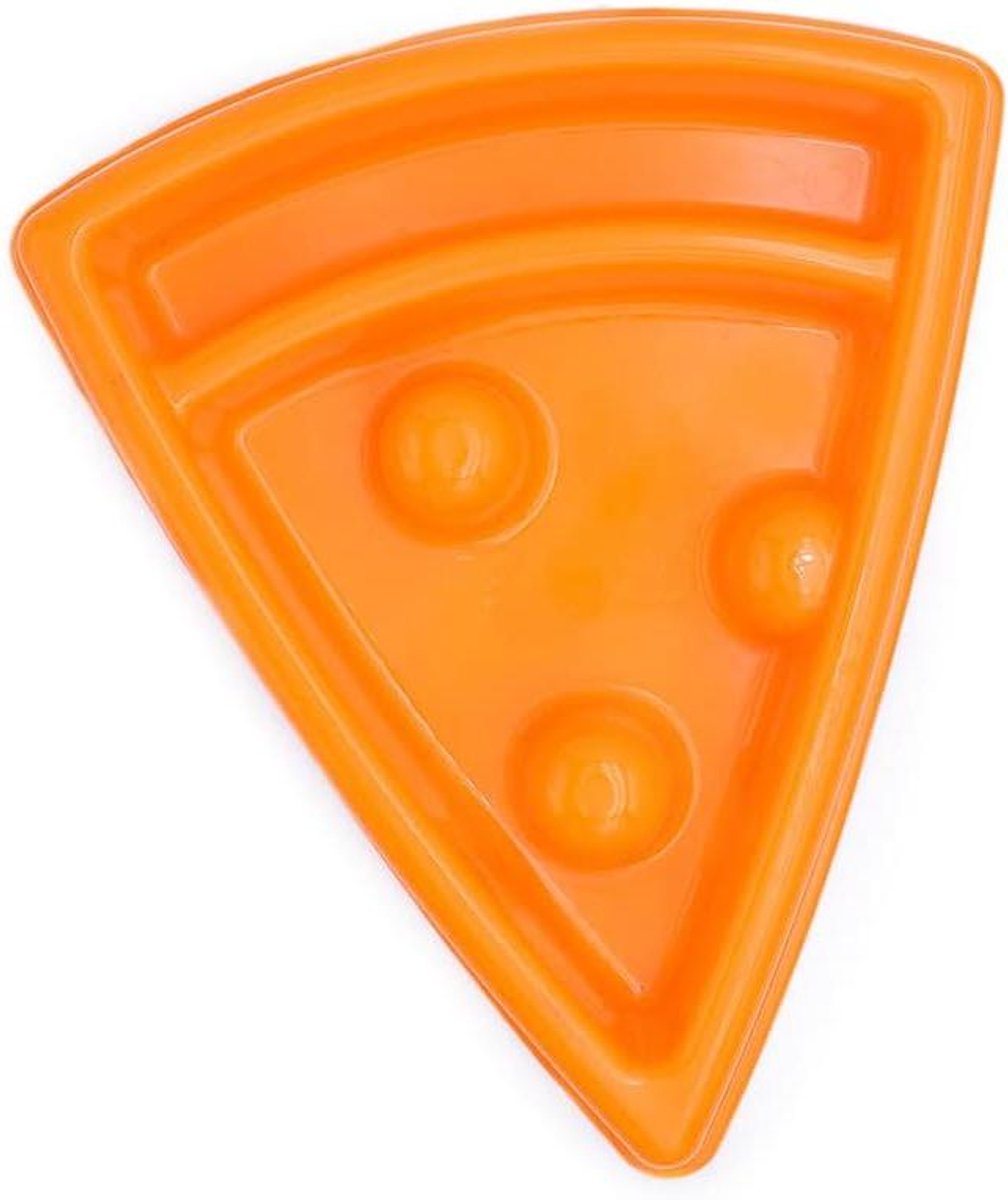 Honden Voerbak - Langzame Eter - Gezonde Spijsvertering - Antislip & Vaatwasmachinebestendig - 35 cm - Pizza