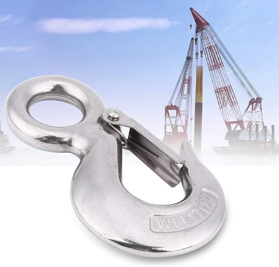 Dailygoods - Swivel Round Eye Snap Clip - Robuust en Corrosiebestendig - Zilver - Voor Cargo en Bevestiging - 1.0T van Dailygoods — afbeelding 4