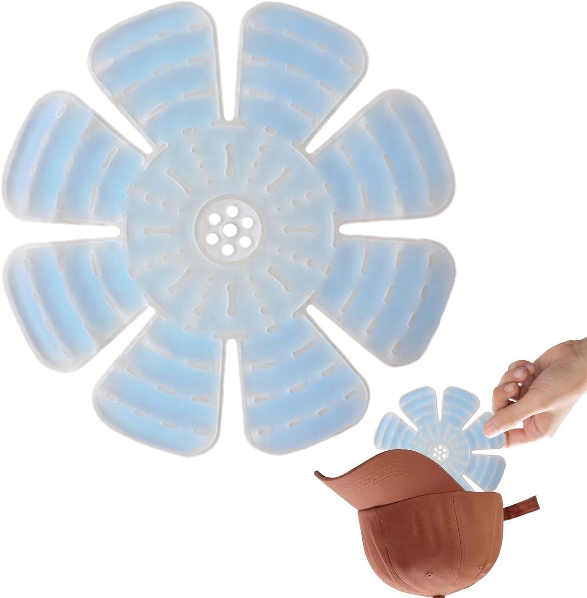 Hoofddeksel met IJs - Koelende Hoed - Buitenactiviteiten Koelen - Opvouwbaar en Draagbaar - 108 gram - Blauw