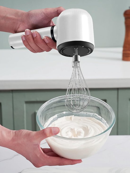 Elektrische handmixer roestvrijstaal drie snelheden USB-oplader van Merkloos — afbeelding 5