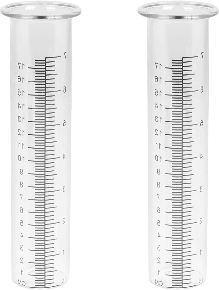 Regenmeter met Thermometer - Tuindecoratie Meetinstrument - Klimaat Monitoren - Met Vogeldecoratie - 83 cm Hoog - Antiek Brons