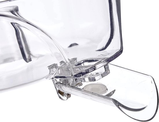Sapcontainer met persarm - Navulbare bak - Verse sappen maken - Druppelvrije tuit - 16.5 cm - Transparant — afbeelding 3