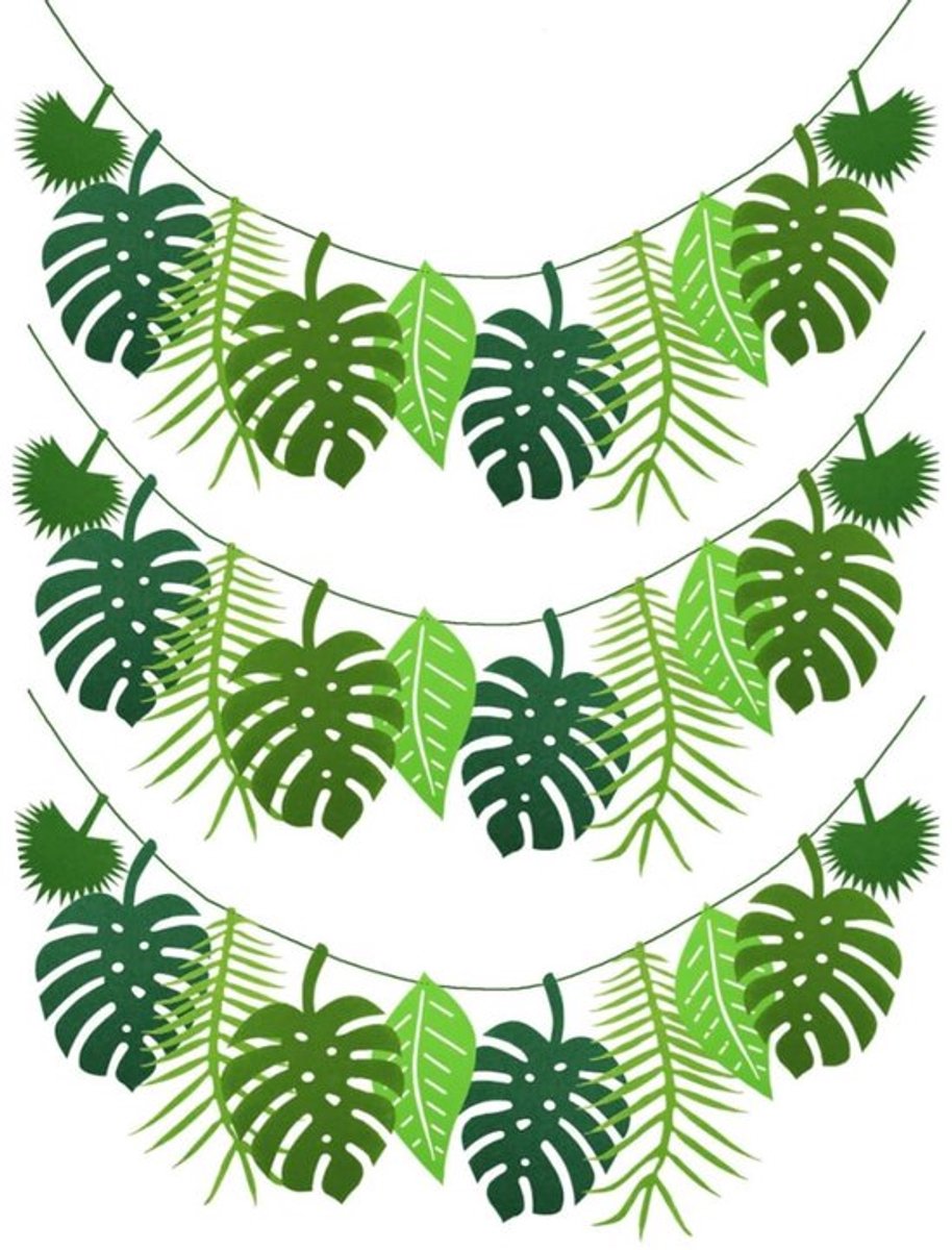 VT Goods - Tropische Palmbladeren Banner - Jungle Thema Decoraties