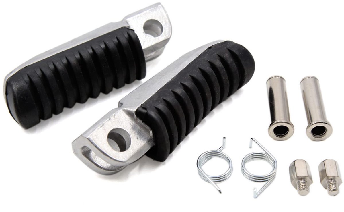 sourcingmap 1 paar 12.5mm aluminiumlegering motorfiets voetsteun voetsteun fiets zwart