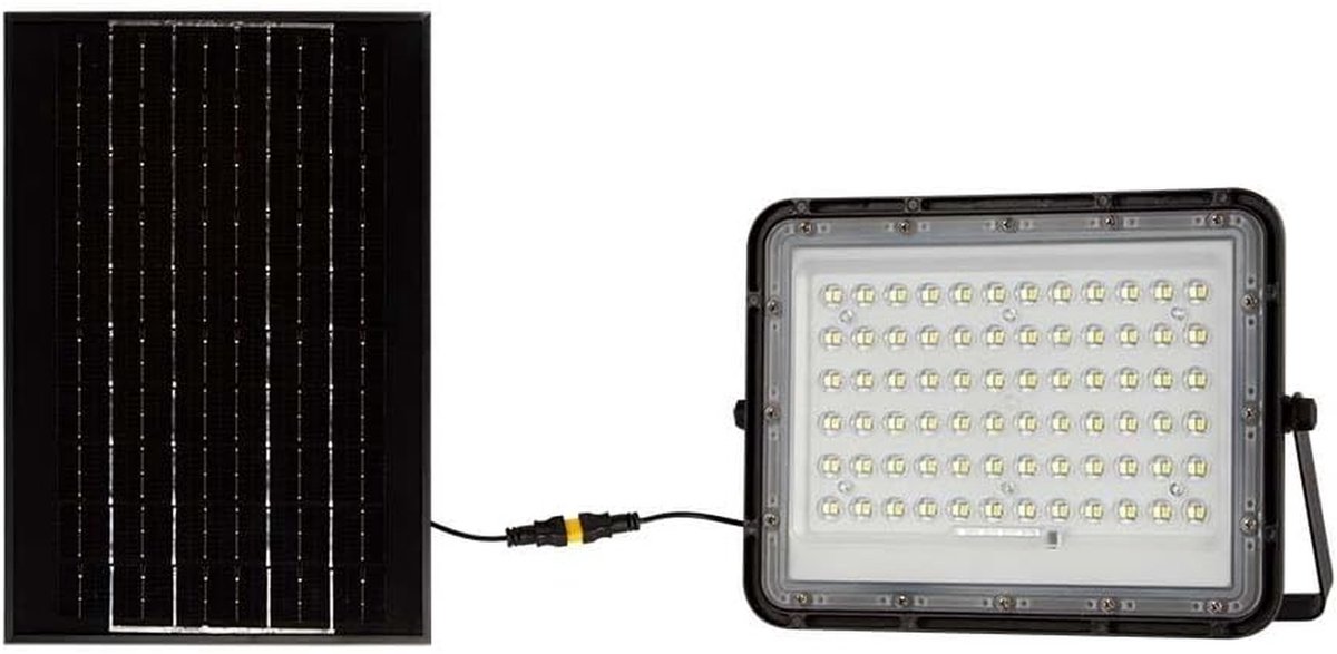 Krachtige Zwarte Schijnwerper op Zonne-energie 15W IP65 1200 Lumen