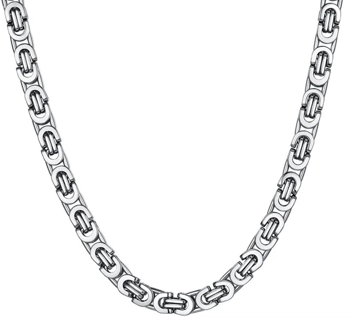 6/8 /10MM mannen roestvrij staal stevige Chunky Byzantijnse ketting zwart/goud zilver toon mannen jongens vrouwen sieraden 18 20 22 24 26 28 30 inch
