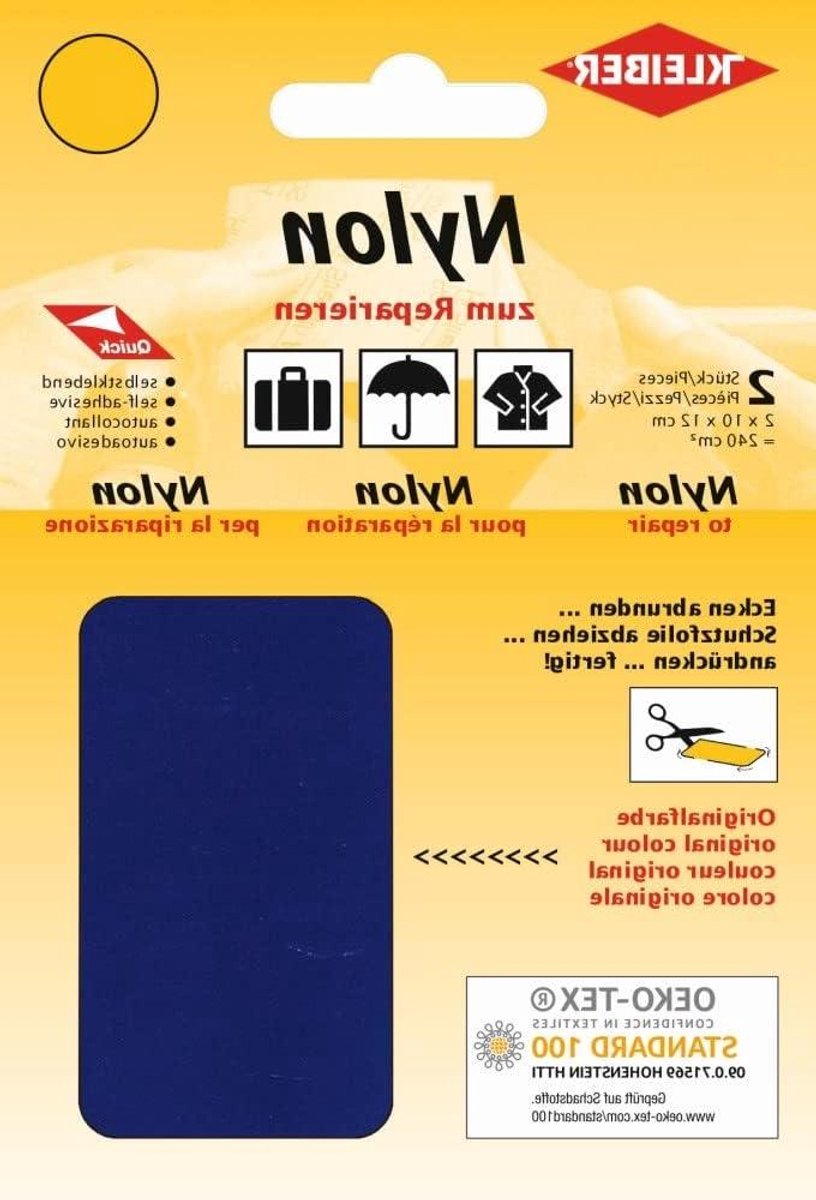 Set van 2 XL Nylon Reparatie Pleisters Donkerblauw - Zelfklevend voor Kleding en Tenten