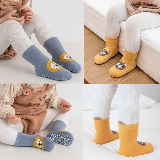 6 Paar Baby Kinder Winter Sokken met Antislipzool Dikke Thermische Sokken — afbeelding 2