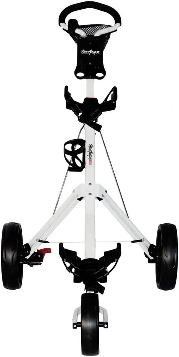 Golftrolley - Golfkar Push trolley - Golfen op de baan - Quickfold technologie - Eén maat - Wit — afbeelding 5