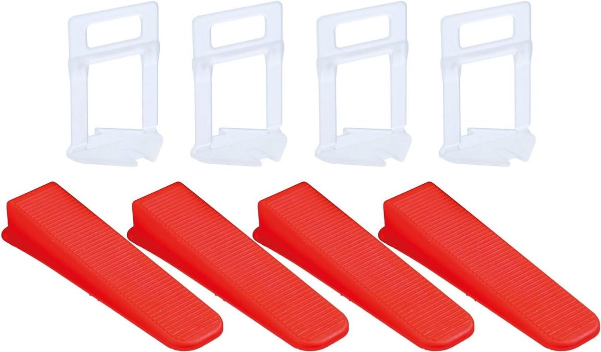 Tegelnivelleringssysteem - Tegel afstandhouders clips - Vloeren en muren leggen - Voorkomt beweging tijdens uitharden - 400 stuks 3 mm