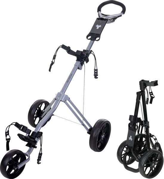 Golftrolley Opvouwbaar - Golfkar 3-wiel - Golfen Gemakkelijk Maken - Eenvoudig Eénstaps Vouwmechanisme - 78 x 42 x 40 cm — afbeelding 2