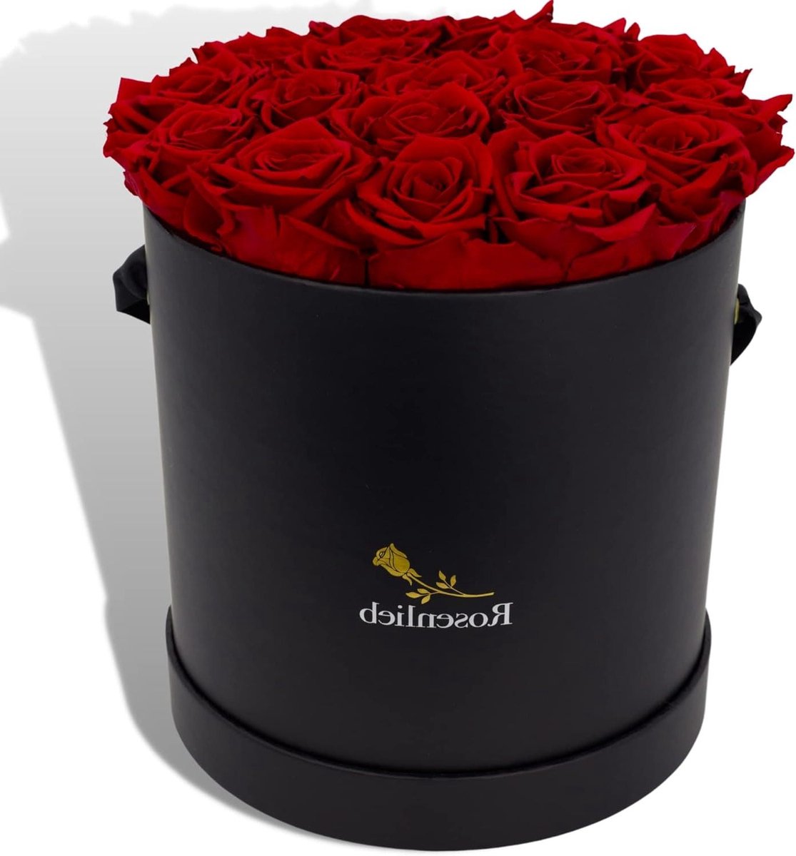 Rozenbox met Infinity Rozen - Bewerkte Rozen Lange Levensduur Rozen - Cadeau Geven - Handgemaakt in Duitsland - 18 Rozen