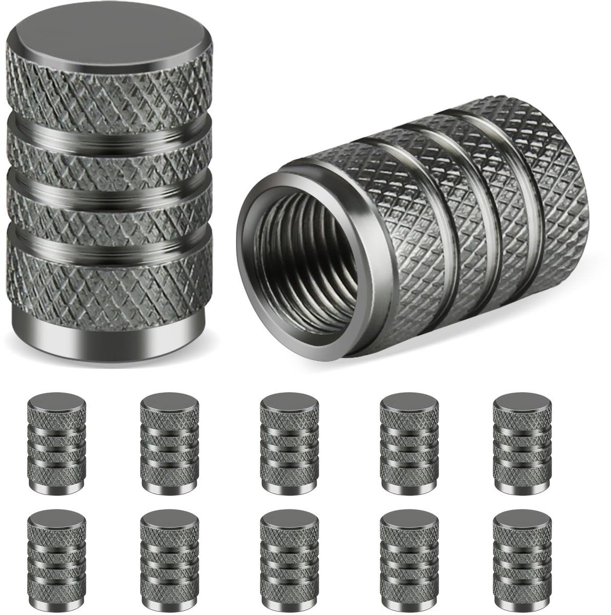 12 stuks universele aluminium ventieldoppen voor autobanden, vrachtwagen, SUV, motorfiets en fiets
