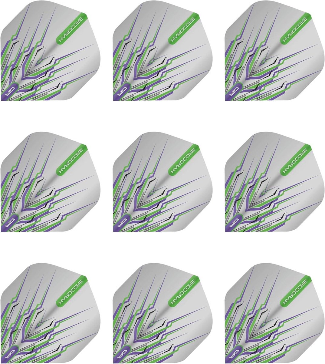 Dart Flights - Vluchten - Darts Spelen - Extra Dikke Vorm - 9 Stuks - Paars Groen