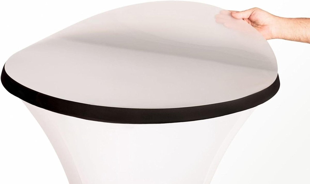Statafel Beschermplaat - Tafel Onderlegger - Tafel Beschermen - Flexibel Kunststof - Ø 83 cm - Melk Transparant