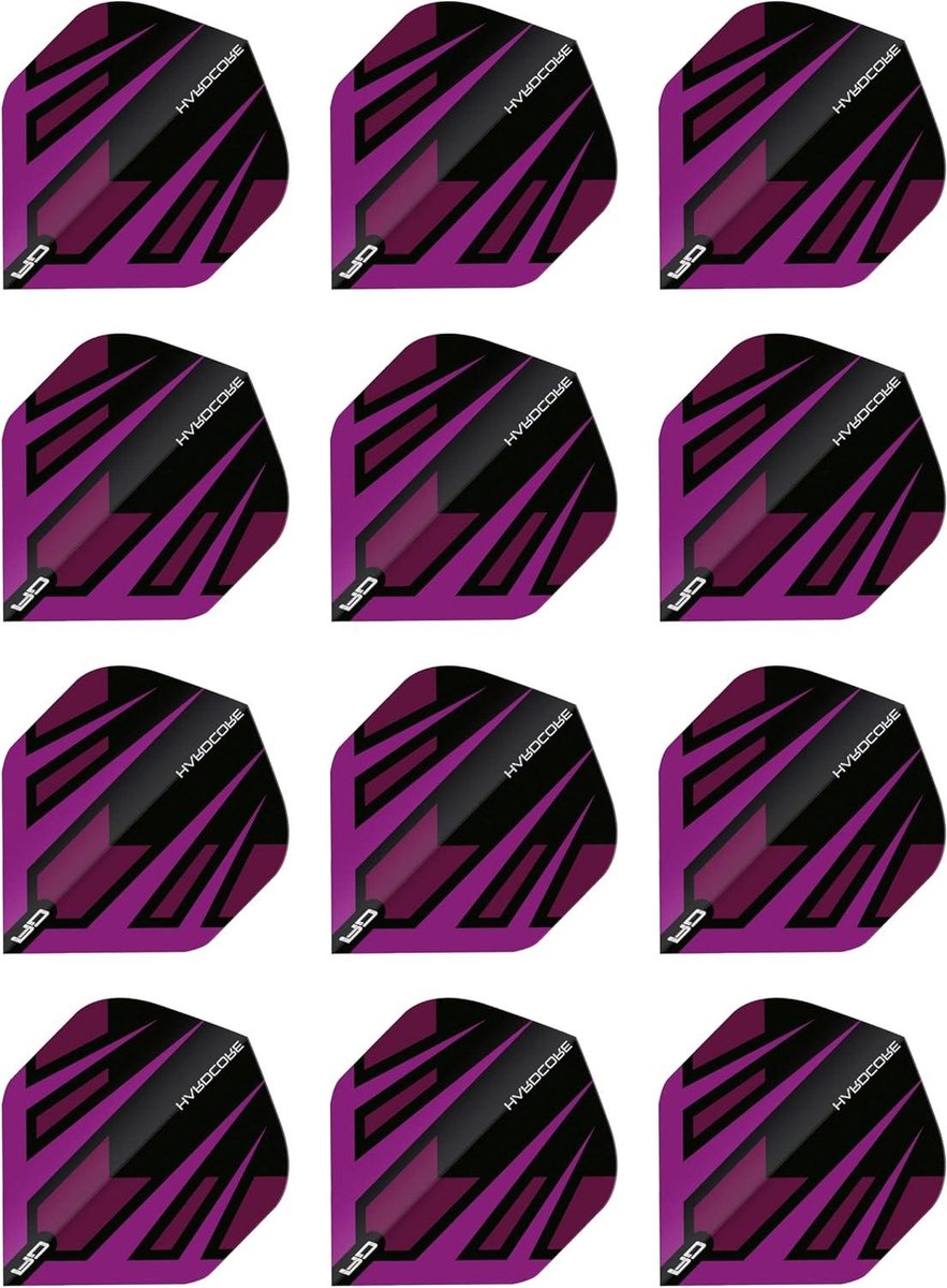 Dart Flights - Vliegjes Set - Darts Spelen - Extra Dik - 12 Stuks - Paars Zwart