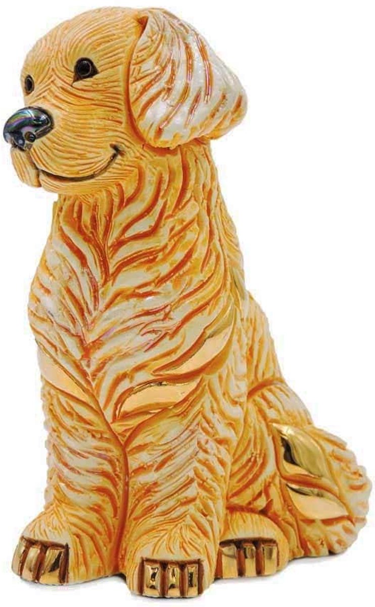 Rosa Rinconada - Golden Retriever hond keramisch beeldje