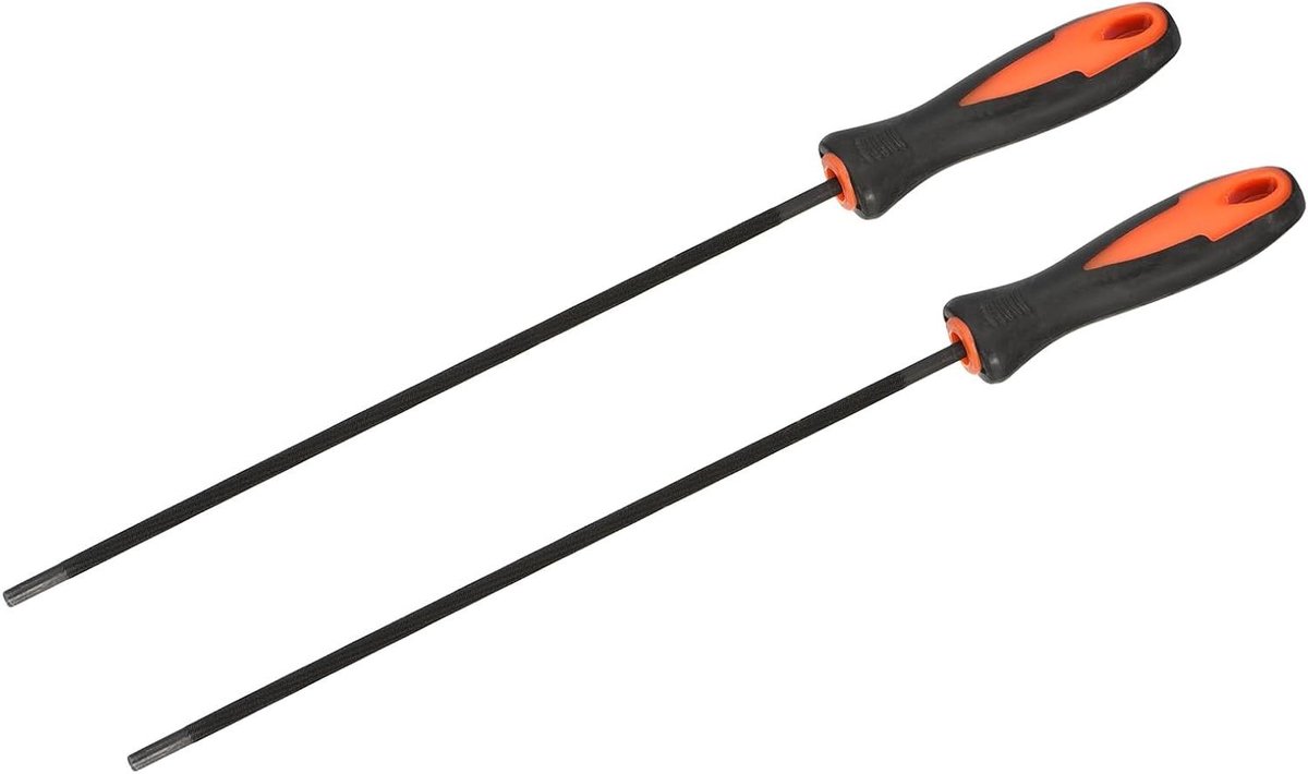 Kettingzaagvijl Set - Ronde Slijper - Ketting Scherp Maken - Comfortabel Handvat - 4 mm Diameter - Rood Zwart