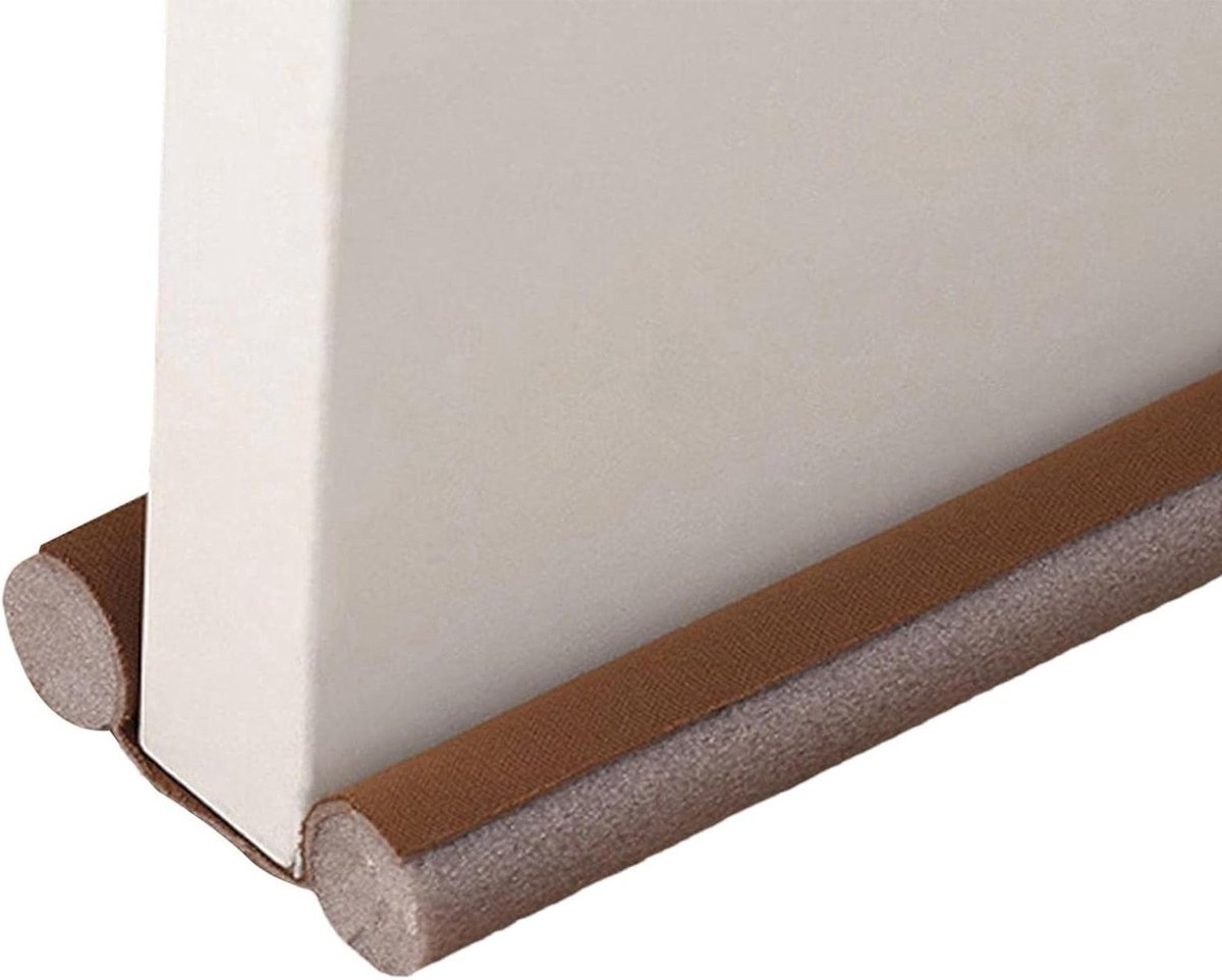 Tochtstopper Deuren - Dubbele Afdichting - Tocht Buiten Houden - Dikke Schuimconstructie - 93 cm - Grijs