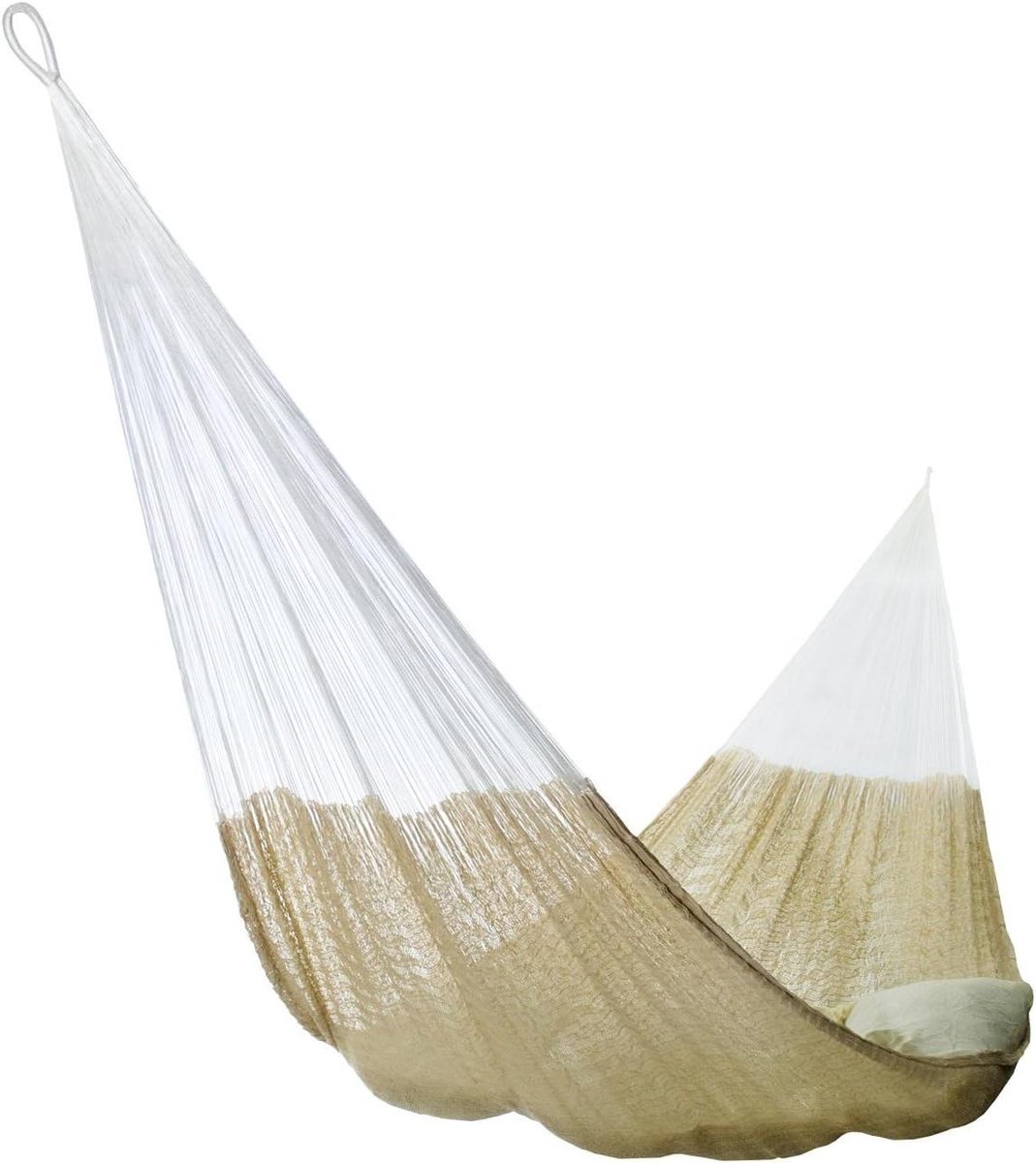 Handgemaakte Hangmat - Yucatan Stijl - Ontspanning Thuis - Traditioneel Geweven - 4 meter lang - Natuurlijk Beige