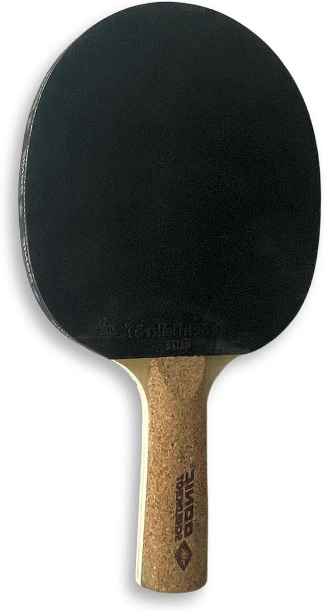 Tafeltennisracket - Batje beginners - Balcontrole verbeteren - Kurk handvat - 16 mm spons - Natuurlijk