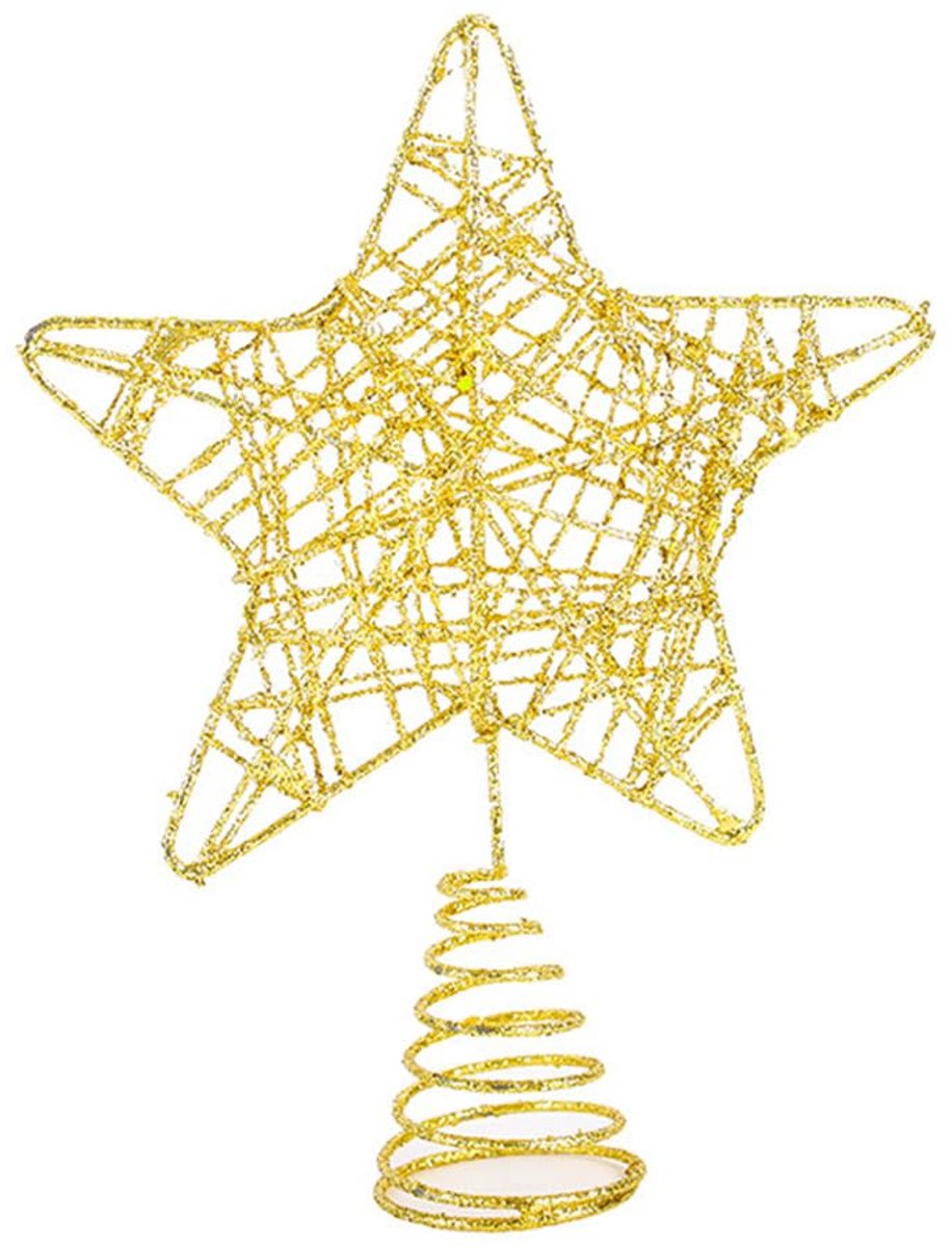 Kerstboomhoed, ster kerstboom decoratie, kerstboom decoratie kerstboom (goud)