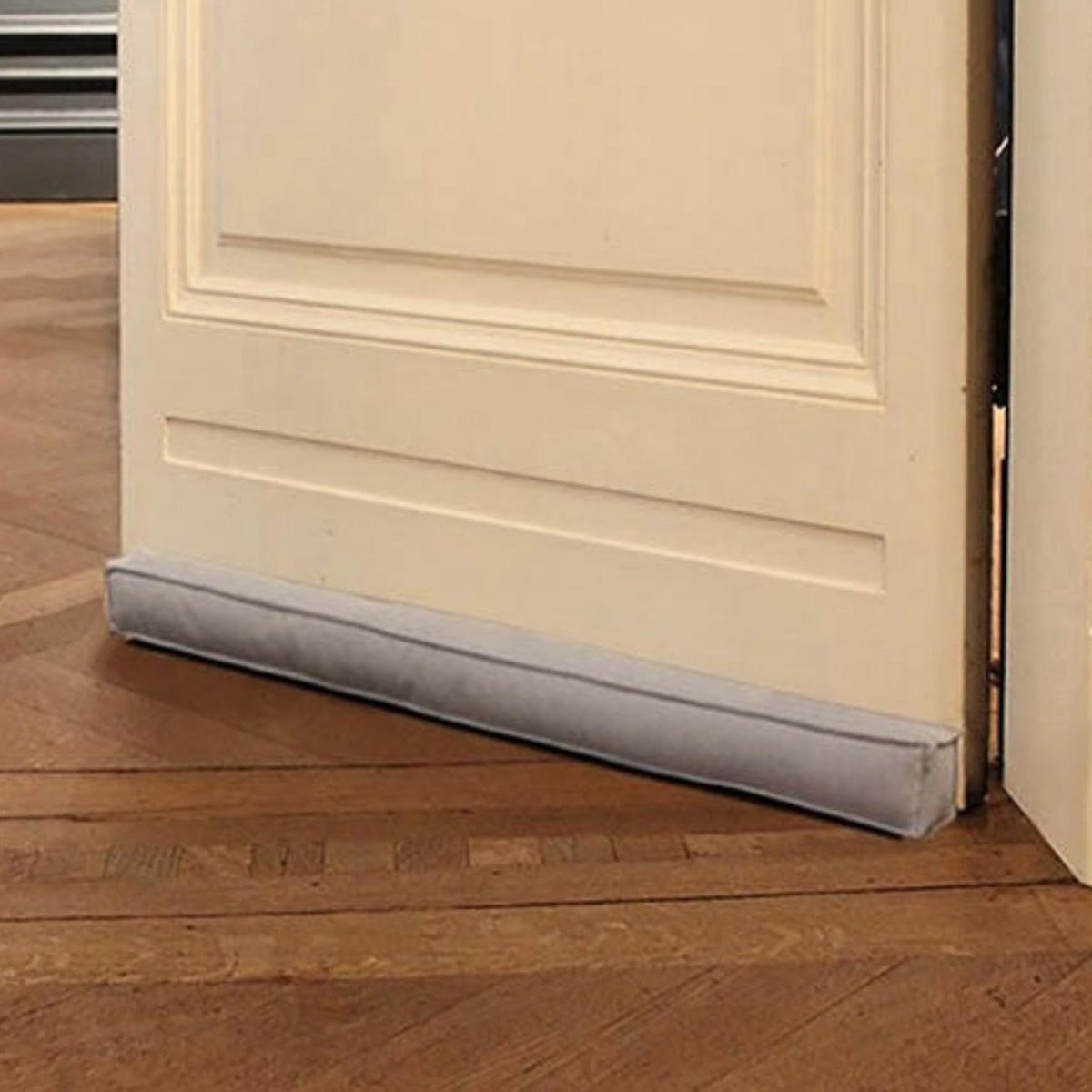 Tochtstopper Deur - Deurafdichting - Tocht Weren - Magnetische Bevestiging - 100 cm - Lichtgrijs