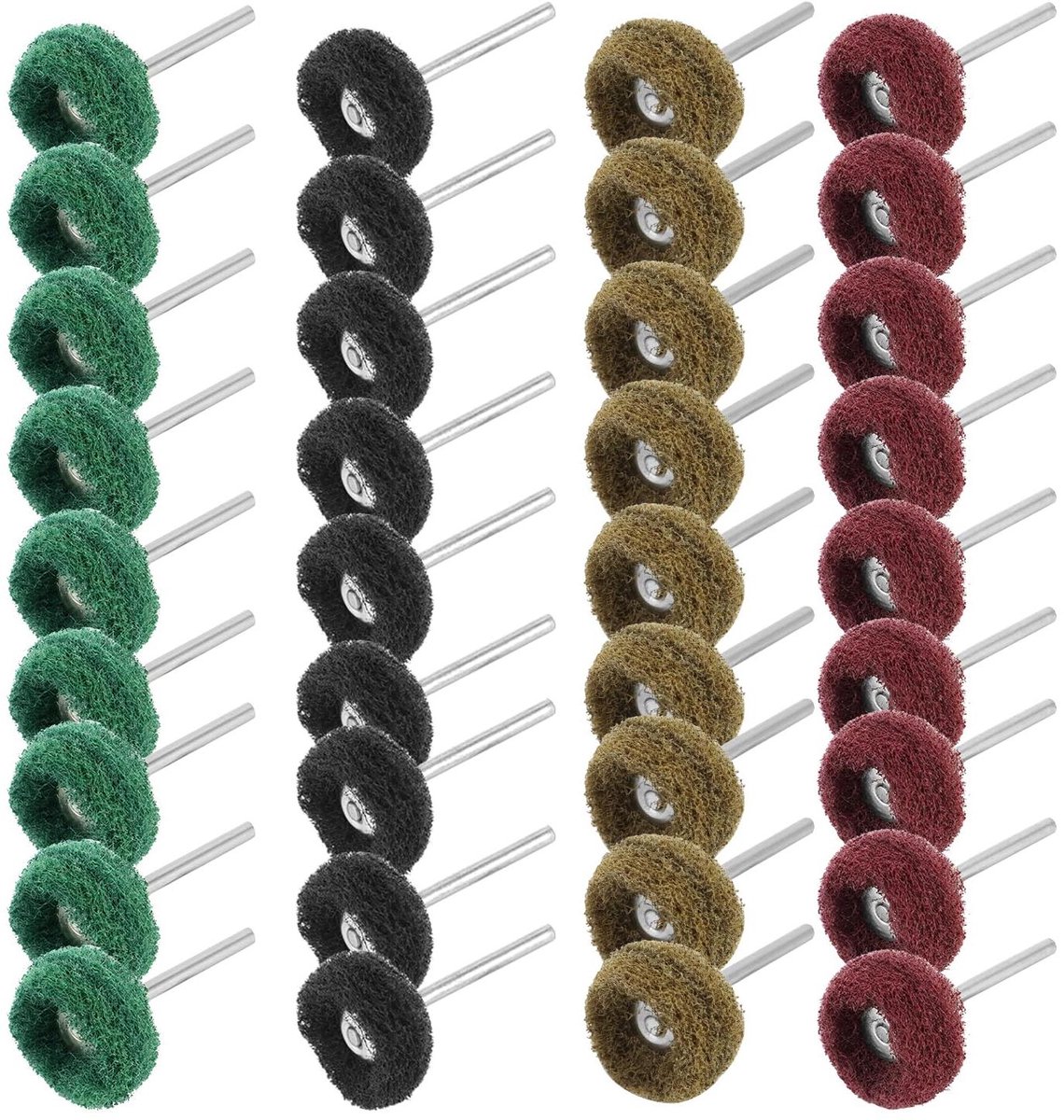 Schuurpolijstschijven set - Polijstaccessoires - Metaal polijsten - Veelzijdige korrels - 40 stuks - Grijs