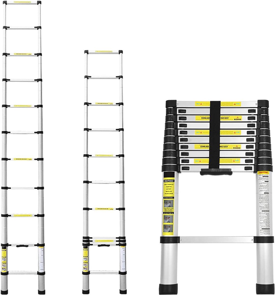 Telescopische Ladder - Uitschuifbare Ladder - Huis en Tuin - Lichtgewicht Aluminium - 3.2 Meter - Zilver