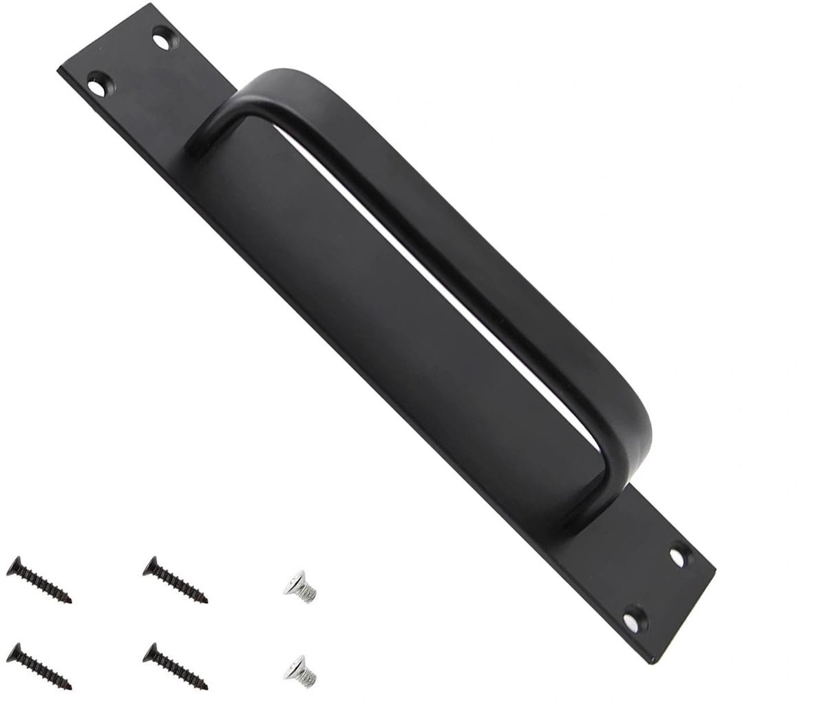 rechthoekig, schuifdeur, zwart, schuifdeurgreep van ruimte-aluminium, 4 x 20 cm, bevat 6 schroeven, voor deuren, kasten, magazijnen