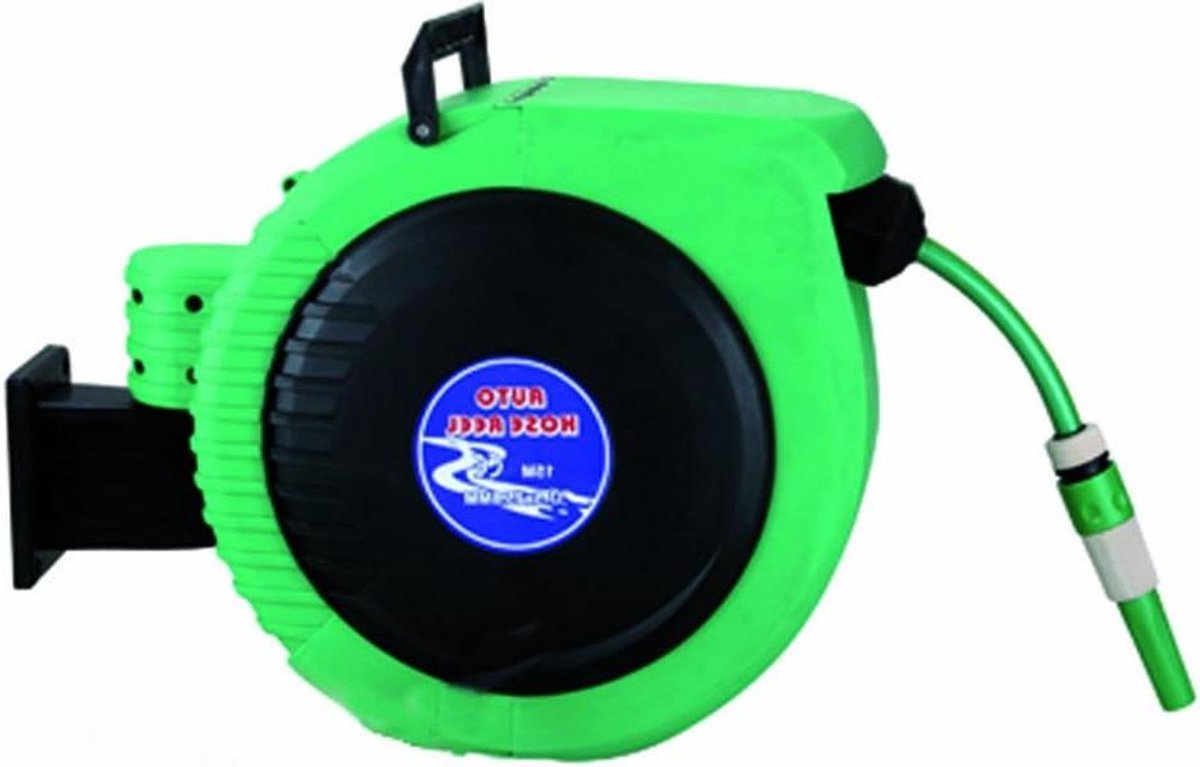 Slanghaspel - Slangenhouder - Tuin bewateren - Robuuste constructie - 15 meter - Groen