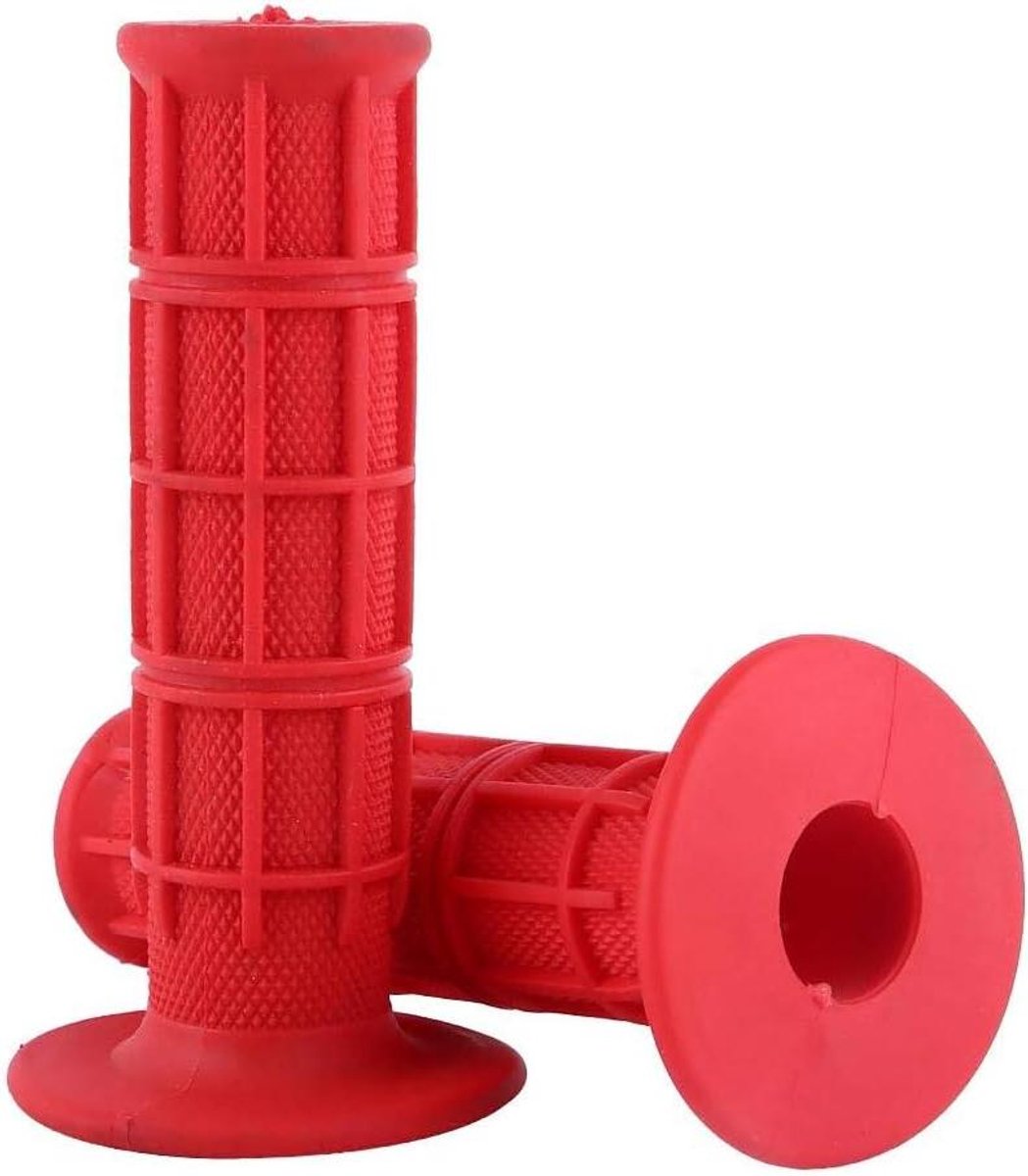 Motorcycle Handvatten - Stuur Handvatten - Veilig Rijden - Antislip Rubber - 22mm 7/8" - Rood